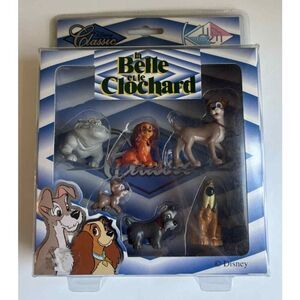 95 Kidm Disney Classic La Belle et le Clochard Lady and the Tramp PVC Figure Set
